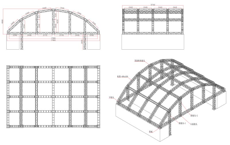 Truss Tunnel roof design 