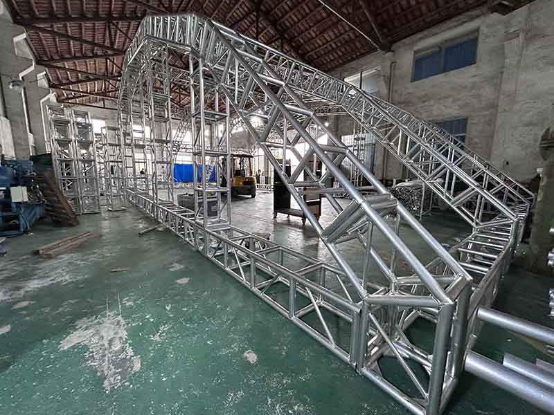 curved lighting truss roof tested