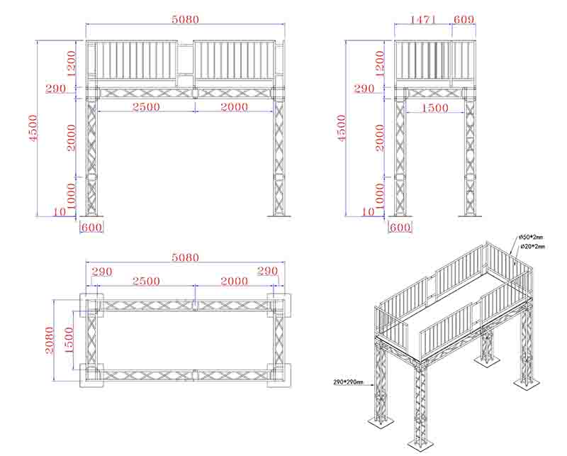 lighting truss platform drawing