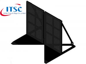 Black Corner Barrier for Crowd Control Solutions - ITSC Truss